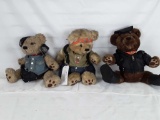 Set of 3 Harley Davidson Collectors Stuffed Bears