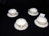 SYRACUSE CHINA 4 CUPS & SAUCERS CARVEL PAT