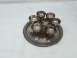 6 METAL CORDIAL CUPS MADE IN INDIA