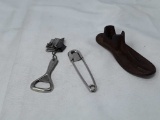 #2 Cast Iron Cobbler Pc, WWI Can Openers, Pin
