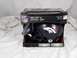 NFL BRONCOS HELMET & JERSEY SET NEW IN BOX