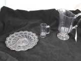 Lot of 3 Amethyst Glass Items.
