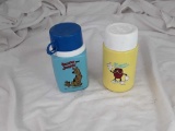 2 VTG LUNCH BOX THERMOSES SCOOBY, CALI RAISINS