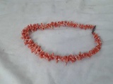 Silver Clasp Coral Necklace 16