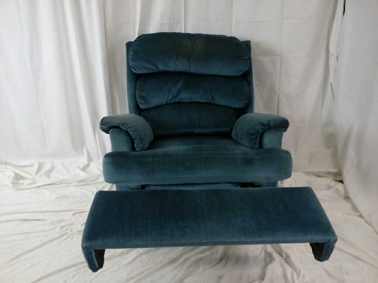 BLUE FABRIC ROCKER/ RECLINER