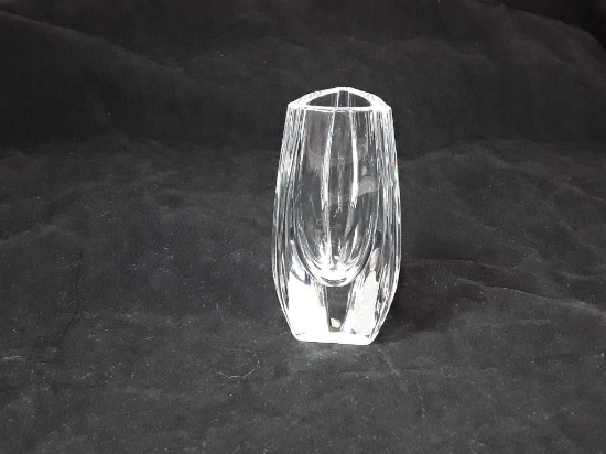 6" Elegant Crystal Baccarat Vase France Triangle