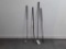 4 VINTAGE WOOD HANDLE GOLF CLUBS