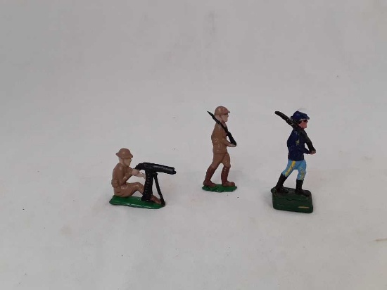 2 WWI AND 1 CIVIL WAR LEAD TOY SOLDIERS