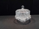 VINTAGE CUT GLASS PIE/CAKE STAND W/COVER