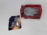 BEN KENOBI FIGURINE W/ DIECAST MILLENNIUM FALCON