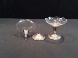 PAIR STERLING SILVER WEIGHTED COMPOTE DISHES