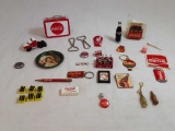 VARIOUS PIECES MINIATURE COCA COLA MEMORBILIA