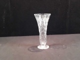 CUT AND ETCHED CRYSTAL VASE