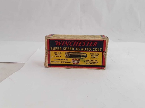 21 ROUNDS OF WINCHESTER 38 AUTO COLT AMMO