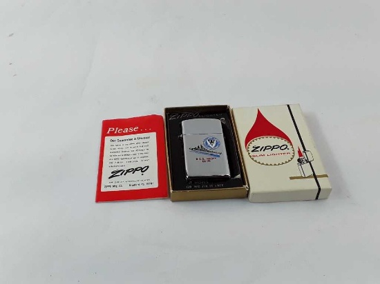 ZIPPO  USS HALSEY CG-23 IN ORIG  BOX