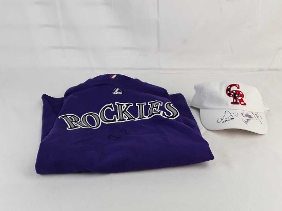 ROCKIES HAT AND TSHIRT BOTH NEW WITH CARGO SIG