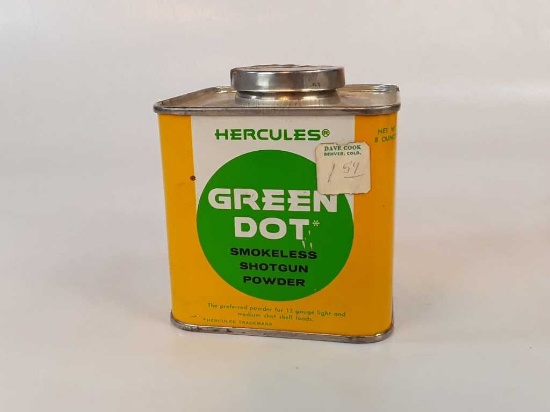 HERCULES GREEN DOT SMOKELESS SHOTGUN POWDER
