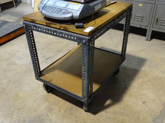 SMALL ROLLING METAL TABLE