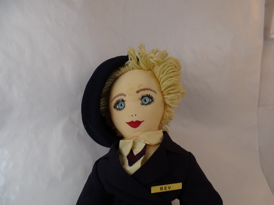 Vintage Handmade Airline Flight Attendant Doll