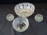 MISC. CUT GLASS BOWLS/DISHES