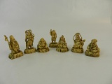 7 SMALL RESIN ASIAN FIGURINES
