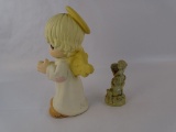 1998 PRECIOUS MOMENTS BABY ANGEL/ W CANDLE HOLDER