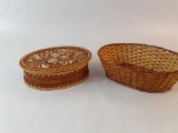 WOODEN BOX + WOOVEN BASKET