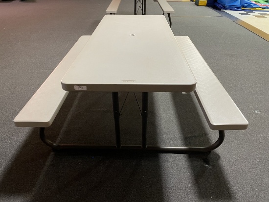 Lifetime Brand Plastic Folding Picnic Table.