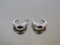 Sterling & Jet or Onyx Hoop Earrings, 7g (0.2oz)