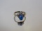 Vintage Sterling Opal Gem & Leaf Ring, 1g (0.0oz)