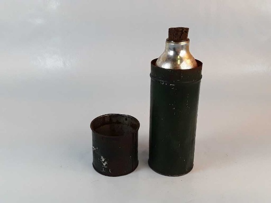 GREEN METAL AMERICAN THERMOS