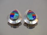 Sterling Teardrop Mosaic Earrings, 8g(0.2oz)