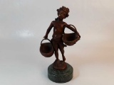 FRENCH BRONZE/MARBLE FIGURE