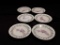 SET OF 6 GOLD ACCENT CHINA BREAD PLATES