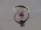 Sterling Pink Pear Gem Solitaire Ring, 2g(0.1oz)