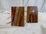 NATURAL ONYX BOOKENDS