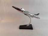 Silver Metal Airplane Decor Piece