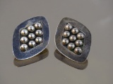 Sterling 9 Bead Southwest Earrings: 9g (0.3oz)