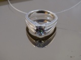 Sterling Mystic Topaz Solitaire Ring, 6g(0.2oz)