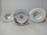 SET OF 3 CHINA PANSY DISHES