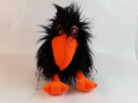 Crow Hand Puppet with Squeaker Noise Beak