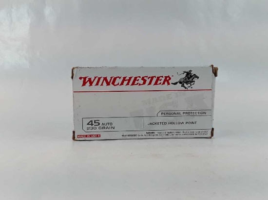 1 BOX  WINCHESTER 45  AUTO HOLLOW POINT