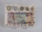 Jamaican $50 Bill & Coins with Jamaican Post Card