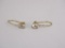 Sterling CZ Goldtone Drop Earrings, 2g (0.1oz)