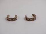 Sterling Serpent Toe Rings Qty2,  4g (0.1oz)