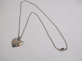 Sterling Heart Pendant & Chain, 5g (0.2oz)