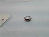 Silvertone Cuff Ring-Abalone Shell, 2g