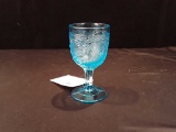 VINTAGE BLUE WINE GLASS