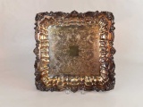 SILVER COATED SERVING TRAY