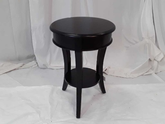 Round Top Black Accent Table